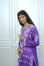 Load image into Gallery viewer, Authentic Chikankari Handcrafted modal Kurti
