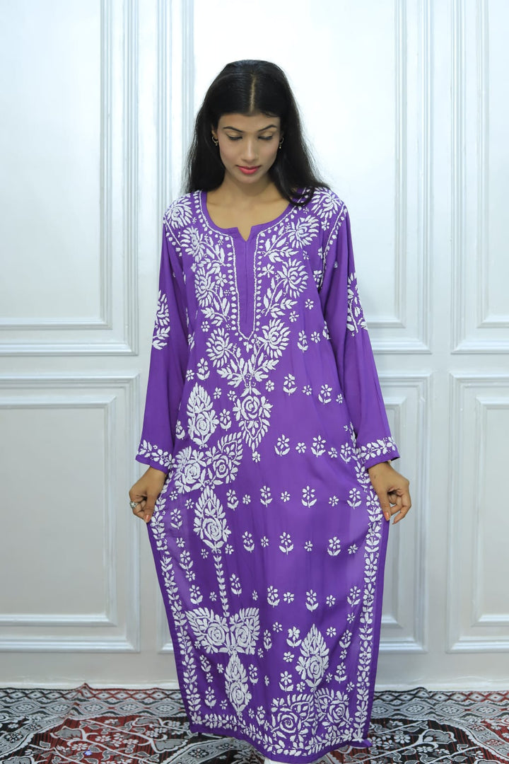 Authentic Chikankari Handcrafted modal Kurti