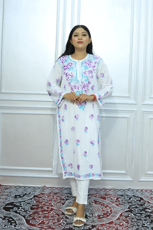 Effortless Chikankari multi colour Kurti