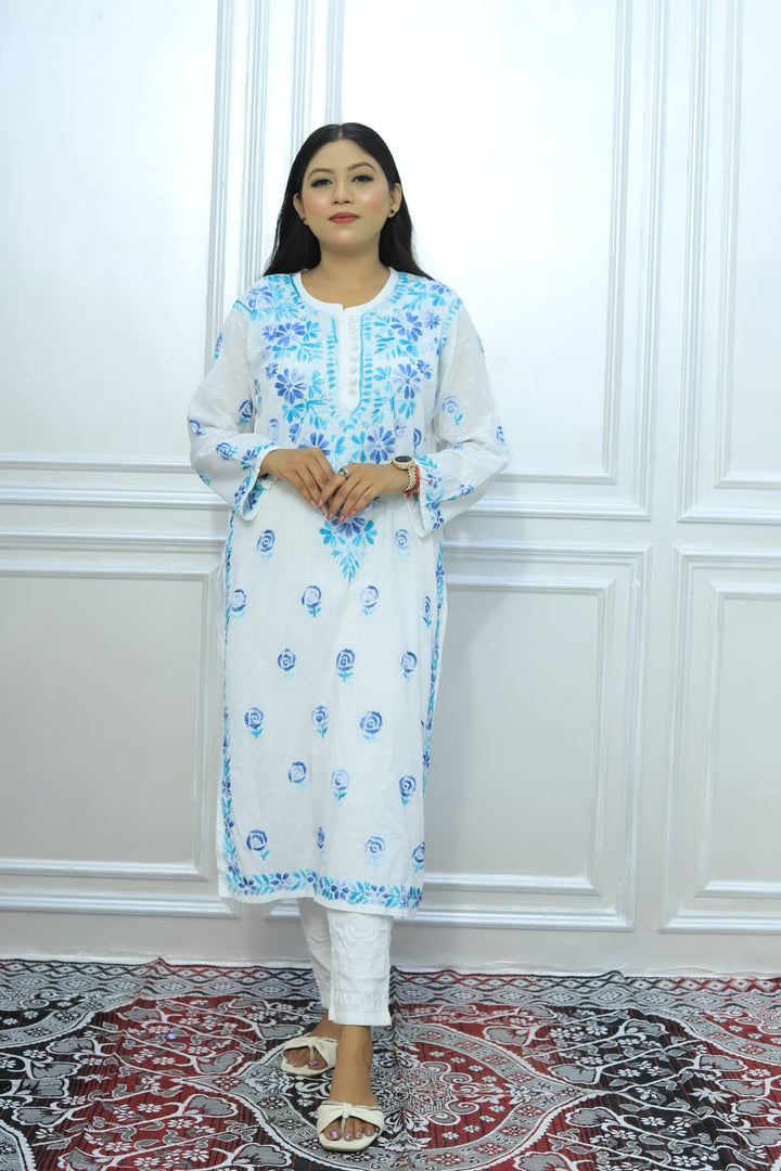 Effortless Chikankari multi colour Kurti