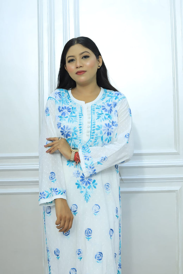 Effortless Chikankari multi colour Kurti