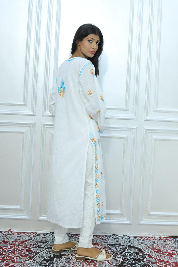 Effortless Chikankari multi colour Kurti