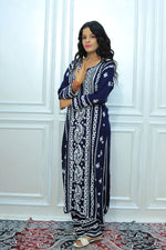 Load image into Gallery viewer, Chikankari lux Modal Kurti Palazzo Set with Heavy Embroidery Chikankari Modal Kurti Palazzo Set with Heavy Embroidery
