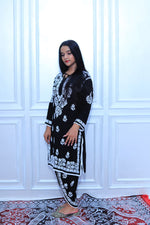 Load image into Gallery viewer, premium  Modal Chikankari Kurti Dhoti Set
