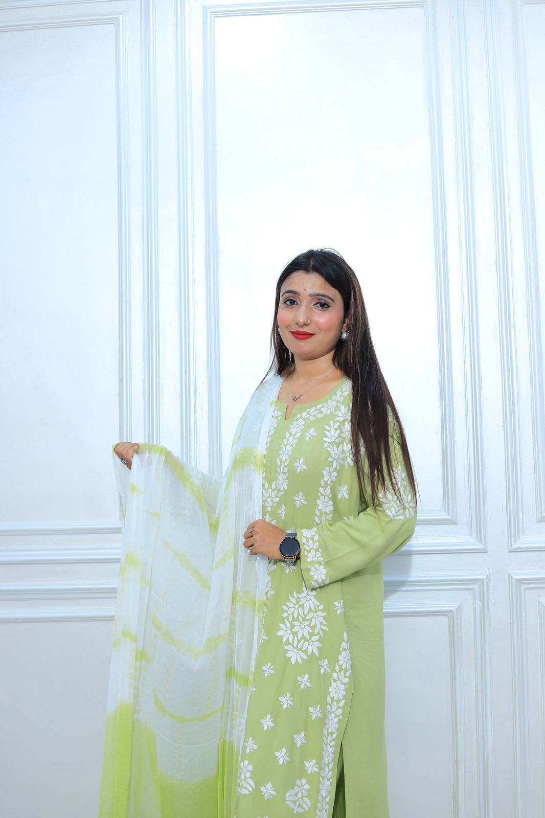 luxx Chikankari Modal Kurti Set