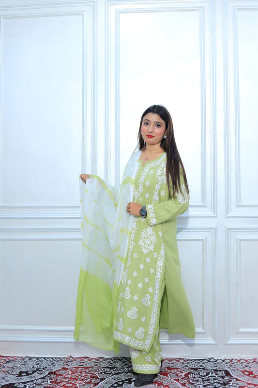 luxx Chikankari Modal Kurti Set