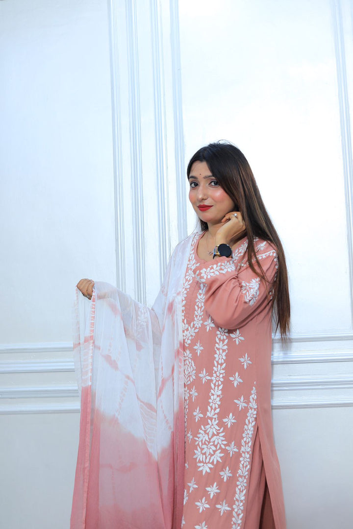 luxx Chikankari Modal Kurti Set