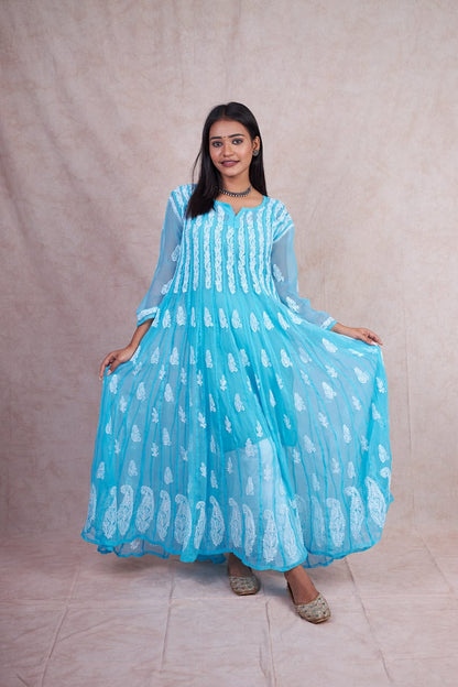 Georgette 56 Kali Anarkali Gown (Copy)