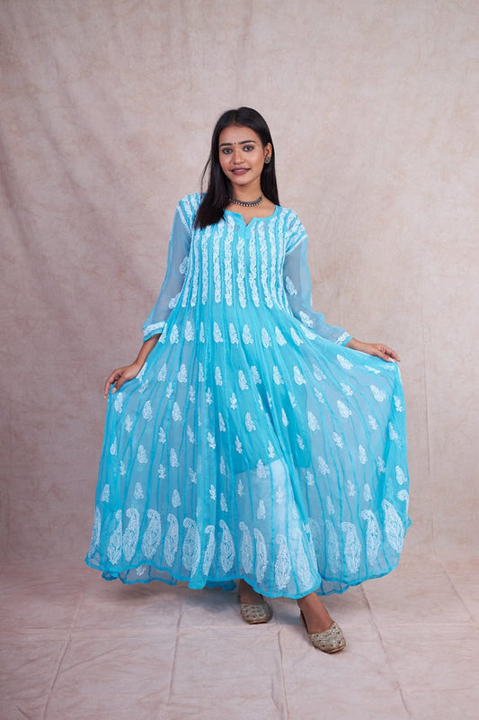 Georgette 56 Kali Anarkali Gown (Copy)