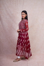 Load image into Gallery viewer, Georgette 56 Kali Anarkali Gown
