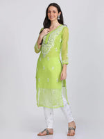 Load image into Gallery viewer, Mirror Gala Booti Kurti with inner
