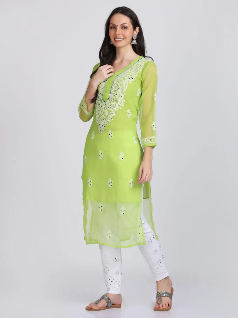 Mirror Gala Booti Kurti with inner