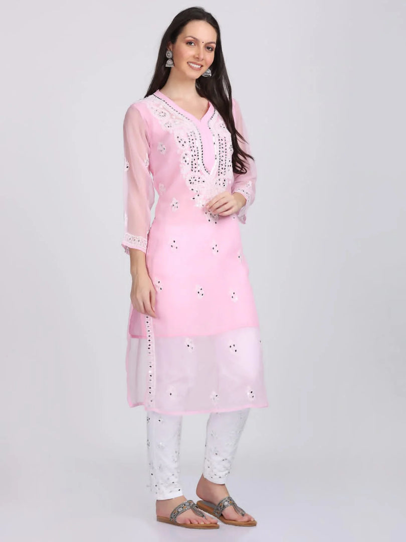 Mirror Gala Booti Kurti with inner