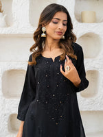 Load image into Gallery viewer, Versatile and Stylish Mukesh Embroidery in Rayon Kurti with Free Gift 💝 Inside
