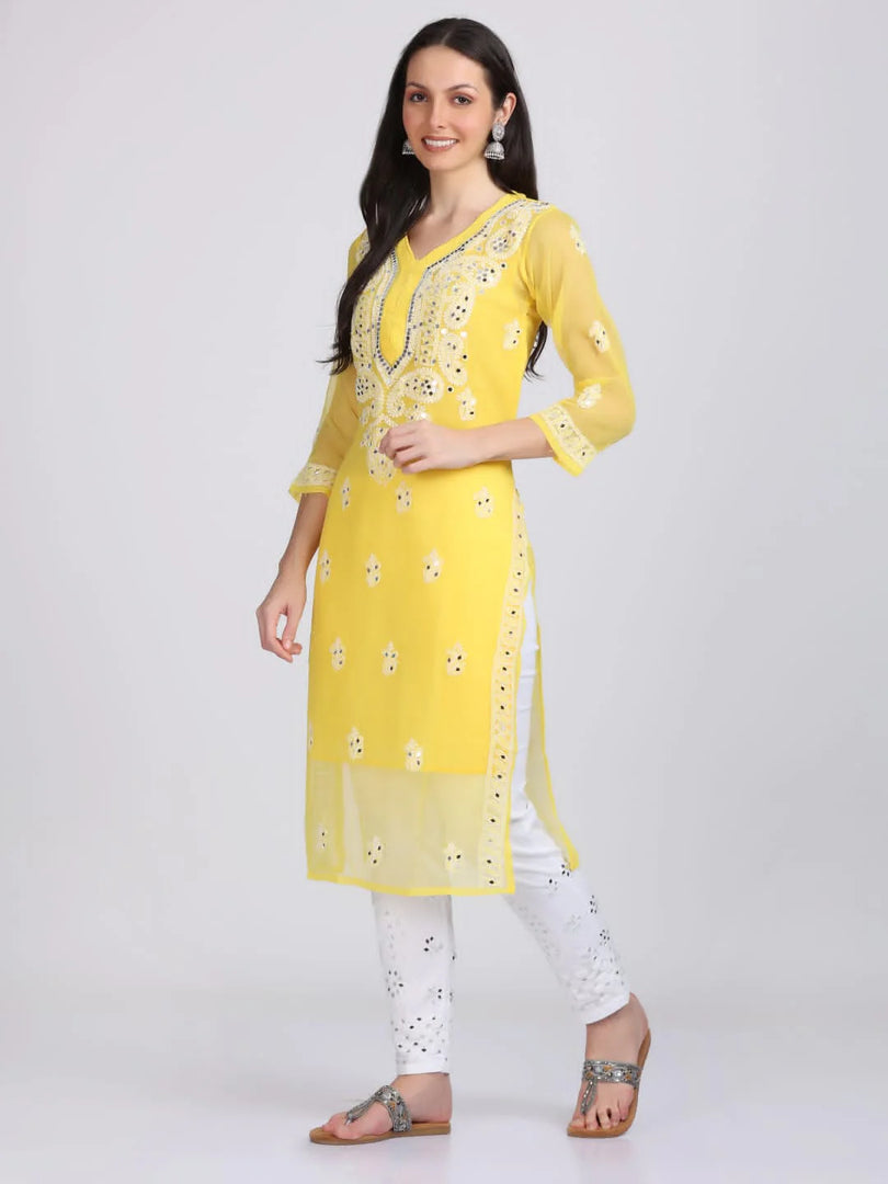 Mirror Gala Booti Kurti with inner