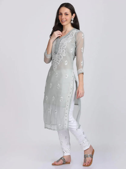 Mirror Gala Booti Kurti with inner