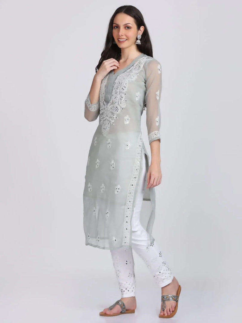 Mirror Gala Booti Kurti with inner