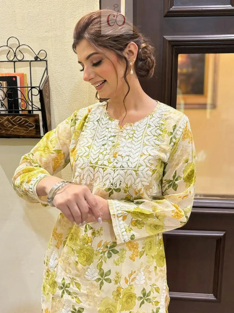 Mul Mul PRINT SHORT SET WITH PANT COMBO