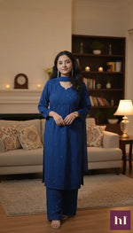 Load image into Gallery viewer, Nagma Brown Rayon Mukesh- Chikankari Set
